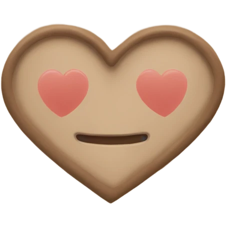 Light brown heart emoji emoji