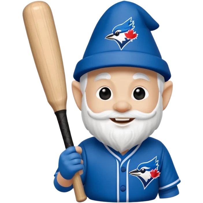 Toronto Blue Jays gnome holding a bat emoji