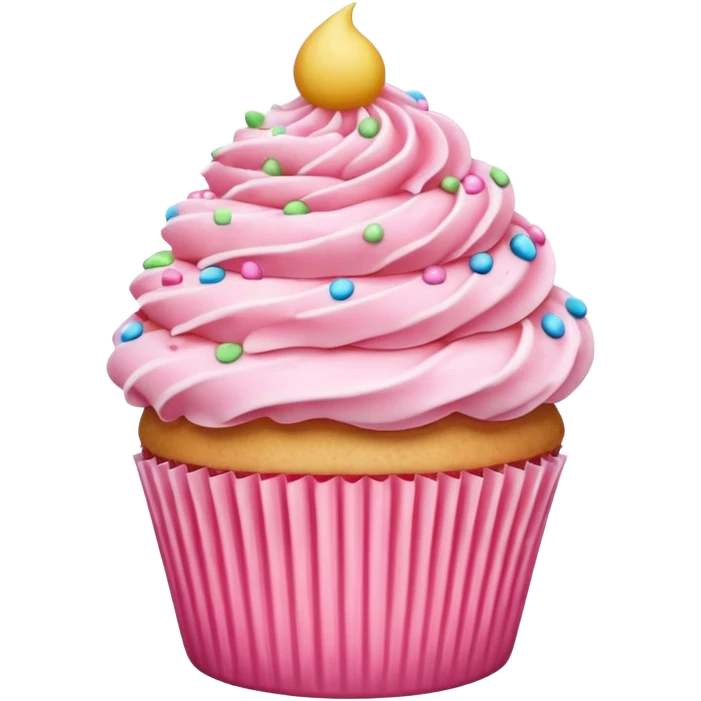 Cupcake with pink icing emoji