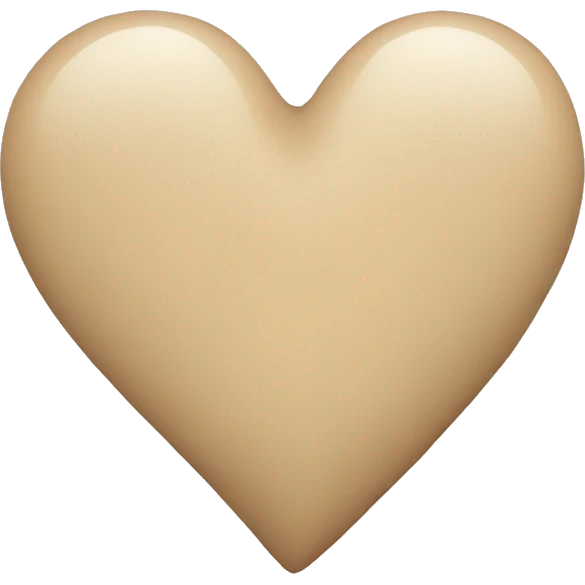 Beige heart emoji