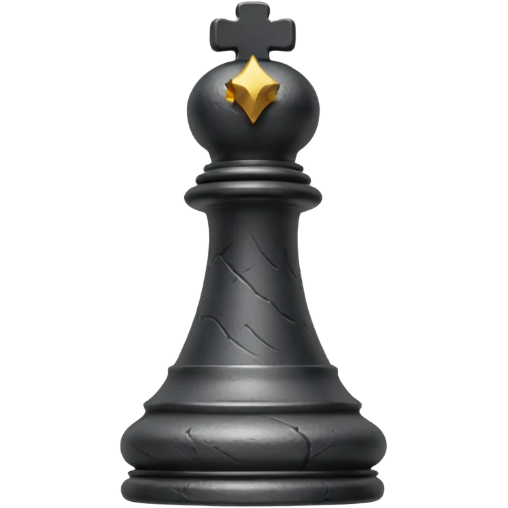 black chess pieces, rock piece emoji