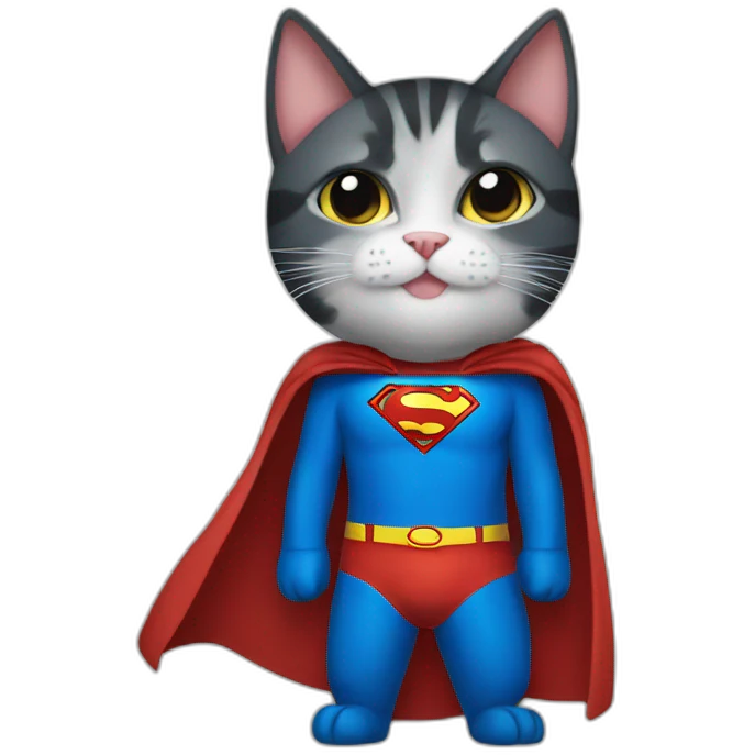 Superman cat emoji