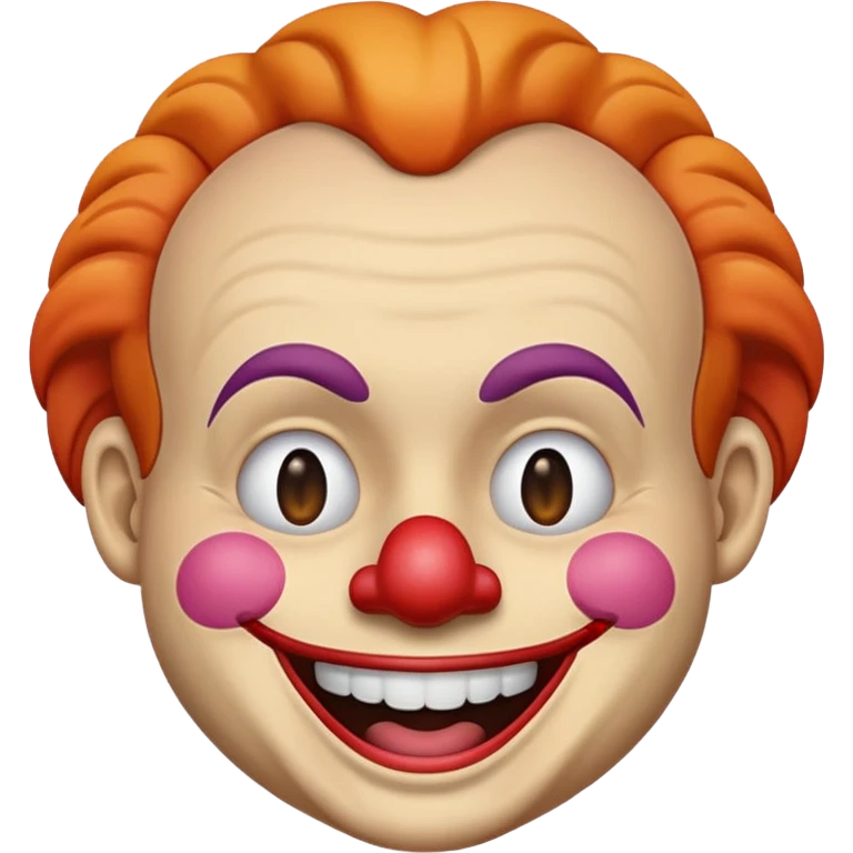 Emoji de mitad de cara de payaso y mitas de emoji riéndose  emoji