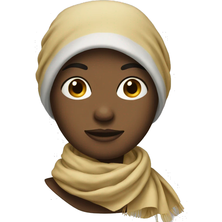 women face with a scarf on her head emoji
