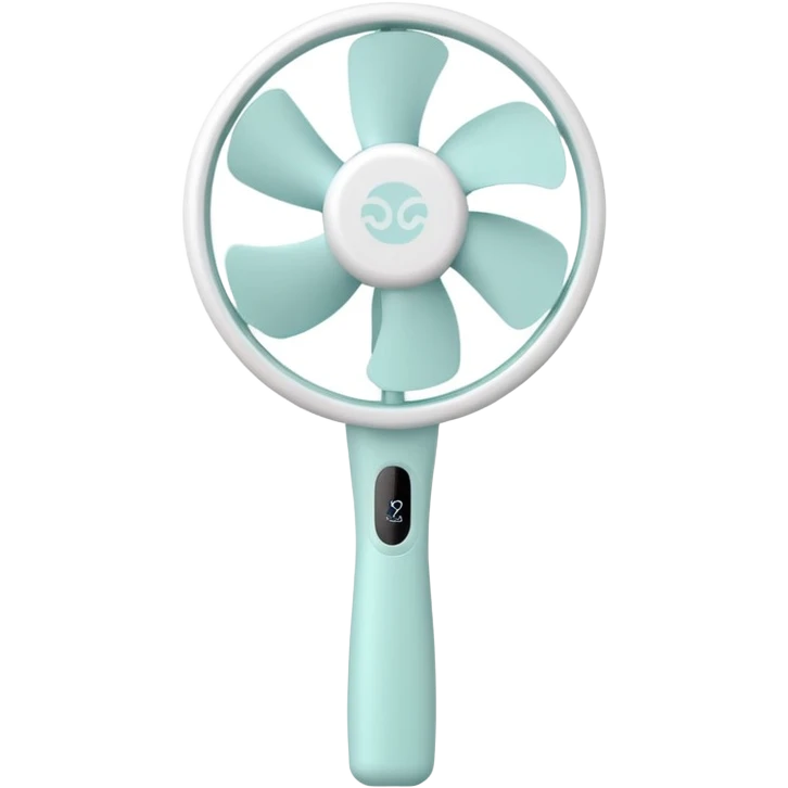 Handheld Mini Fan – small portable fan with pastel handle and soft propeller.


 emoji