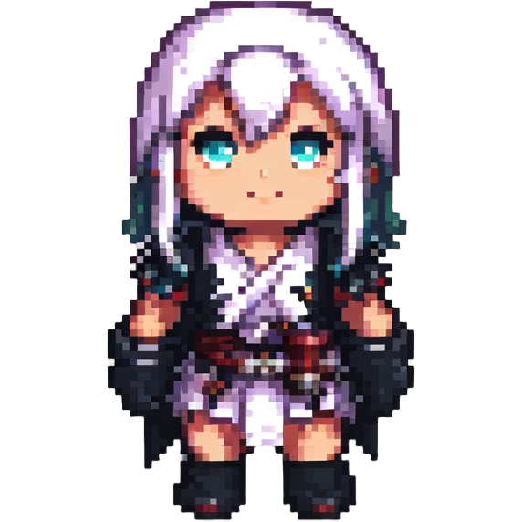 anime character in pixel art style emoji