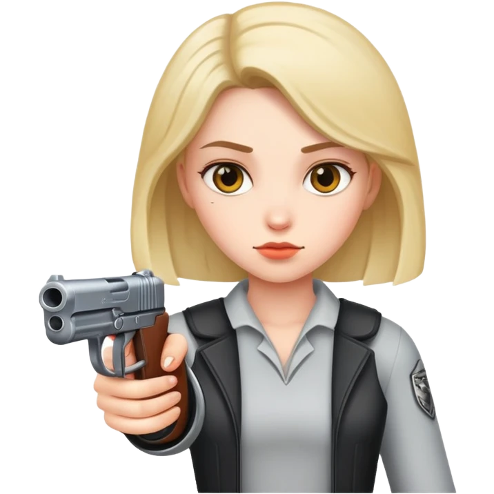 girl with gun emoji