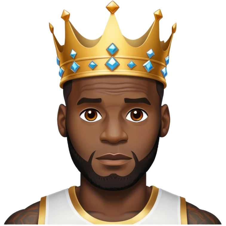 LeBron James with his signature crown emoji