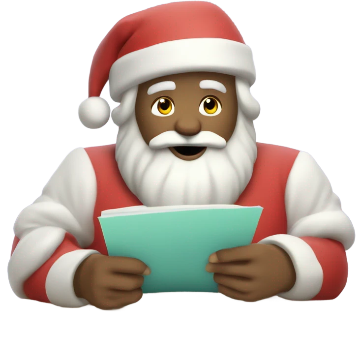 Pastel Santa Claus writing nice list  emoji