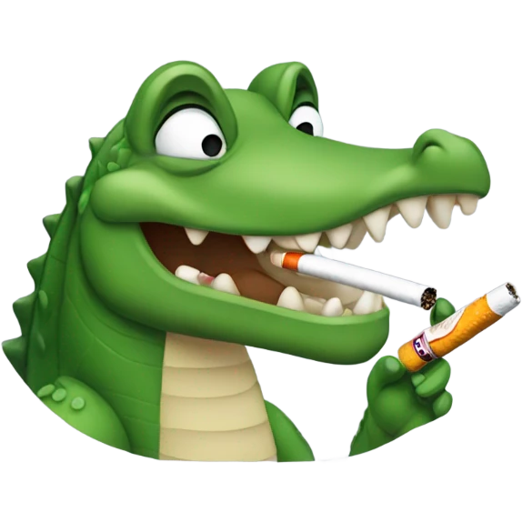 Alligator smoking  emoji