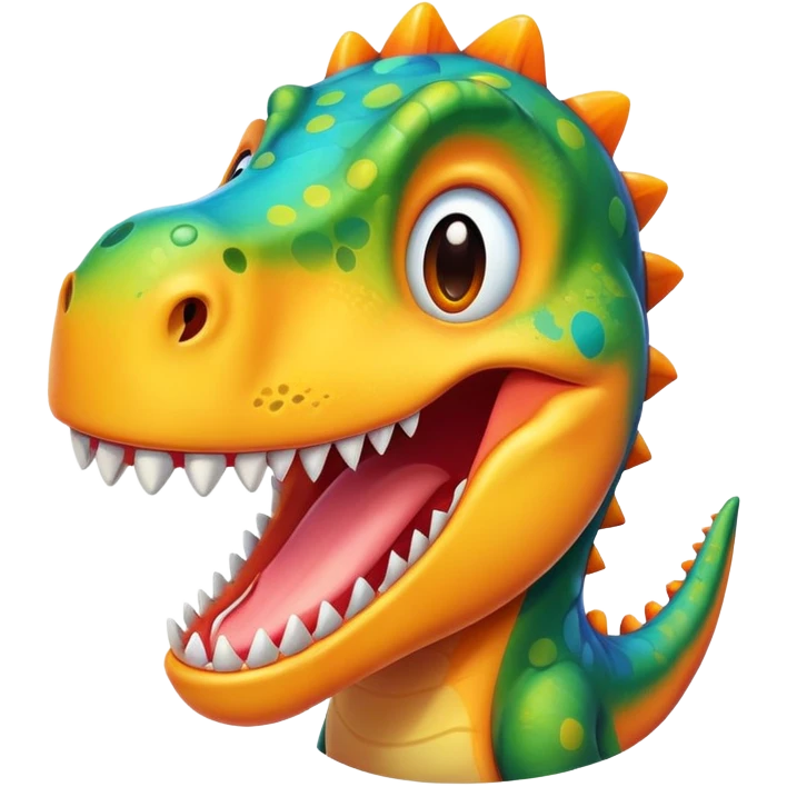 Happy face with a Dino  emoji