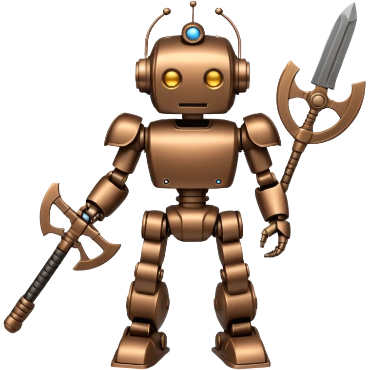 Greek Robot with a weapon emoji