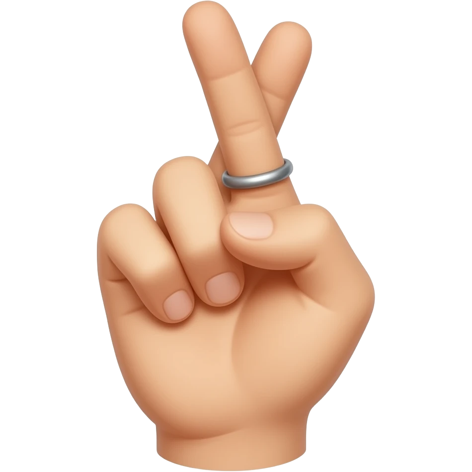 Do a hand emoji with the middle and ring finger crossed and the thumb folded emoji