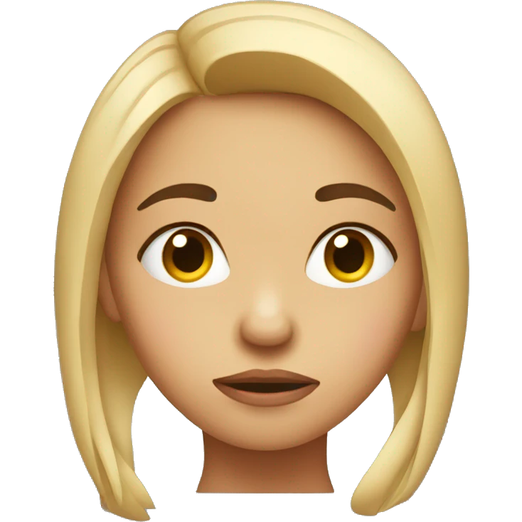 Girl looking suspicious  emoji