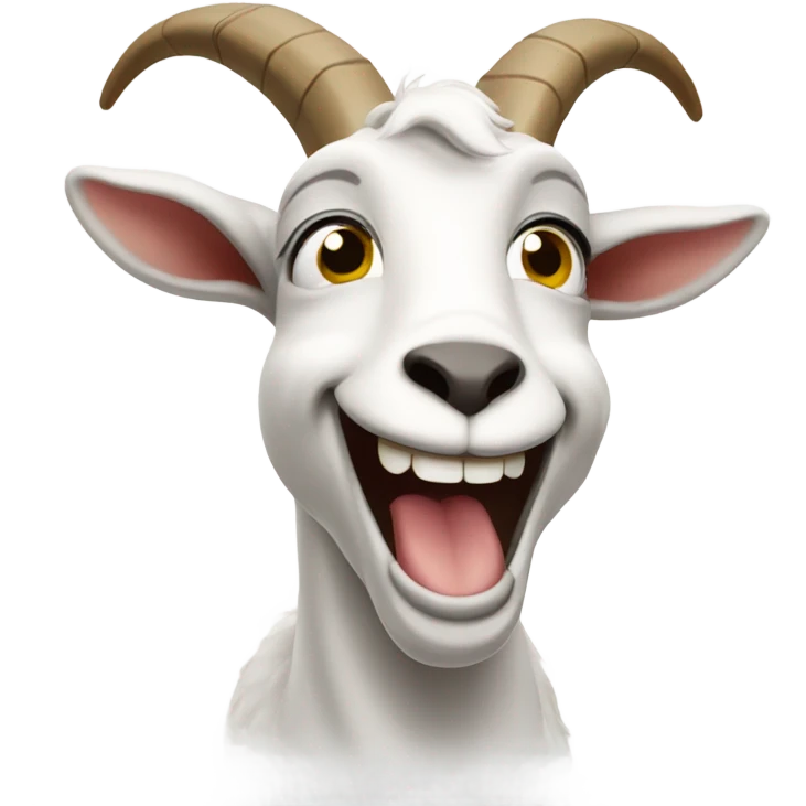 Goat chuckling emoji