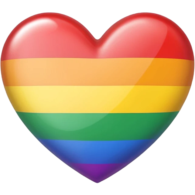 heart emoji with rainbow pride flag colors emoji