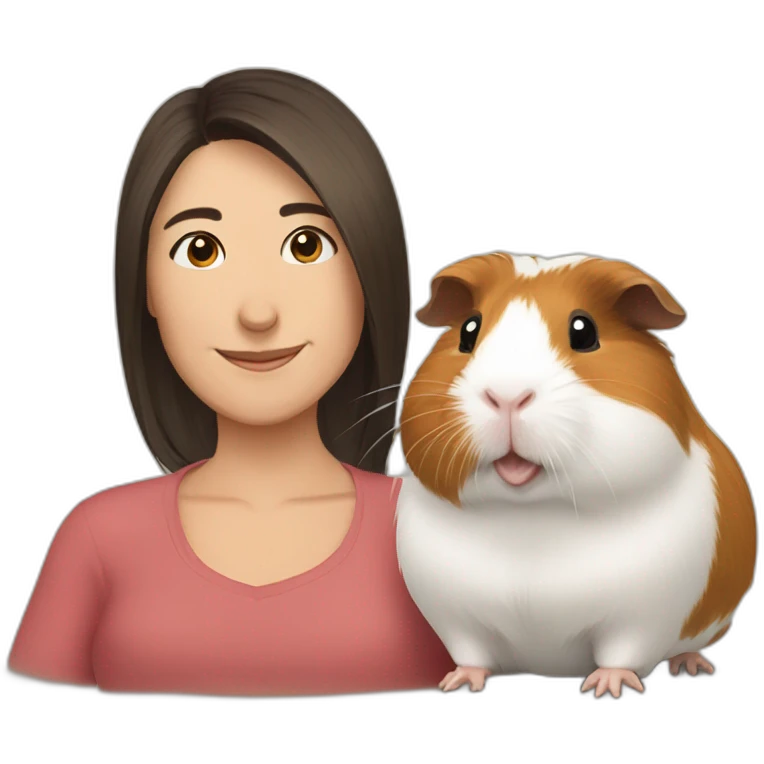 Guinea pig and mom emoji