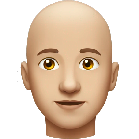 bald boy portrait gaze emoji