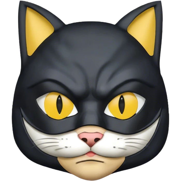Cat with batman mask emoji