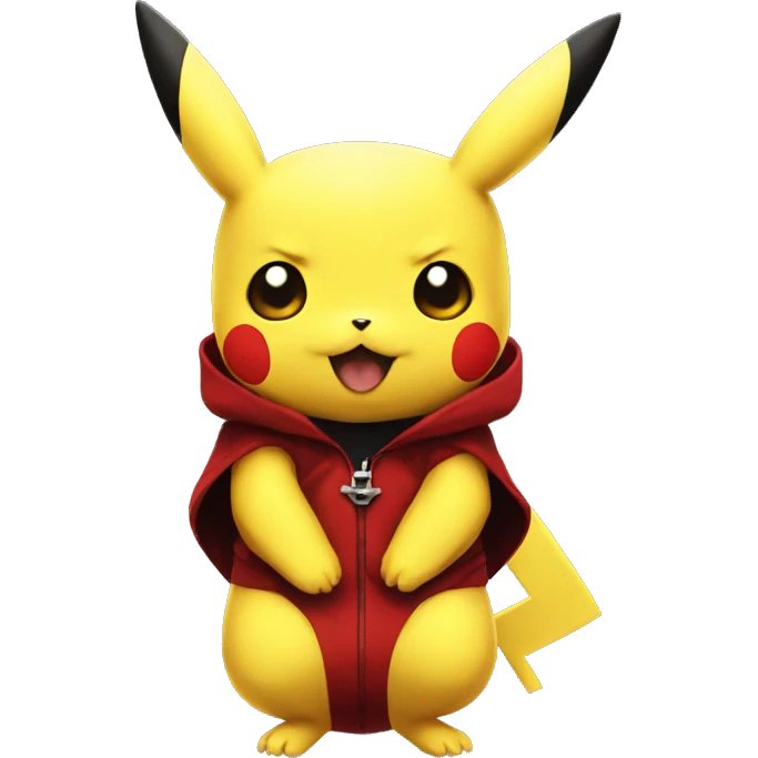 pikachu goth red emoji