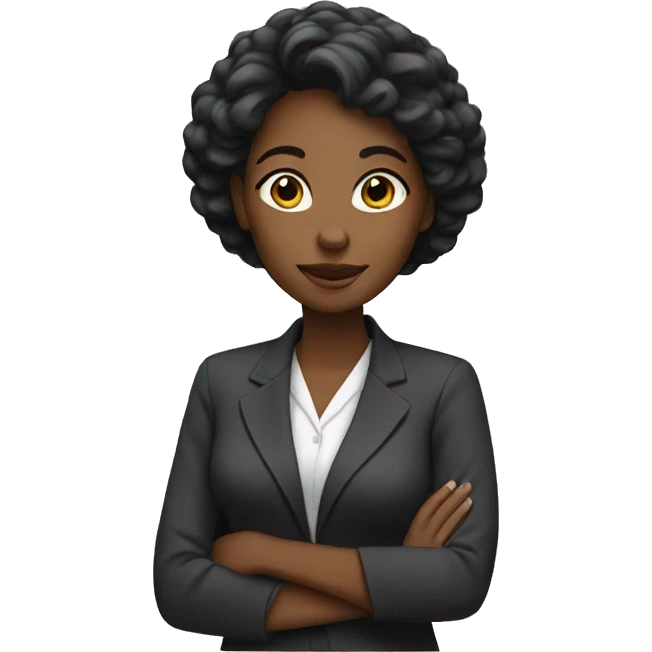 black lady at work emoji