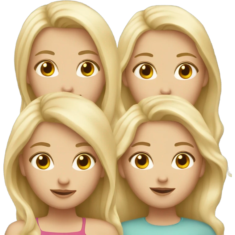 Four white girls  emoji