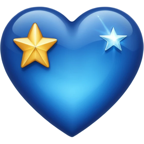 Dark blue heart with star emoji