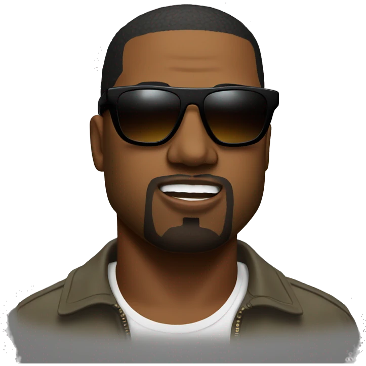 kanye west with sun glasses emoji
