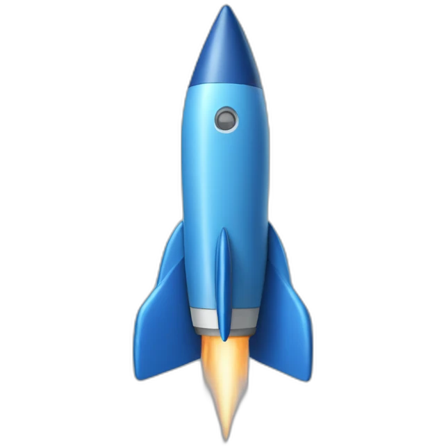 blue rocket emoji