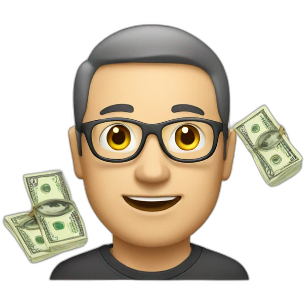 Man with money emoji
