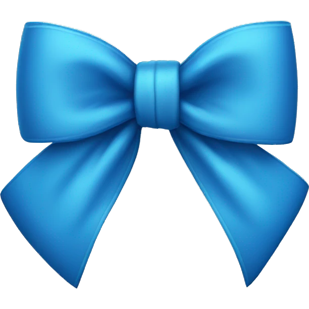 Blue bow emoji
