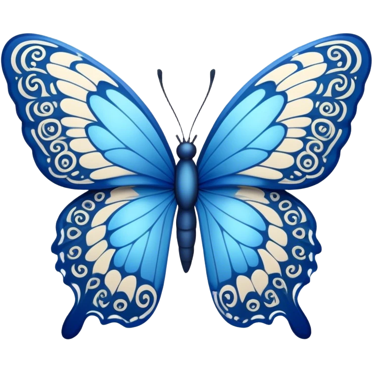 blue butterfly emoji