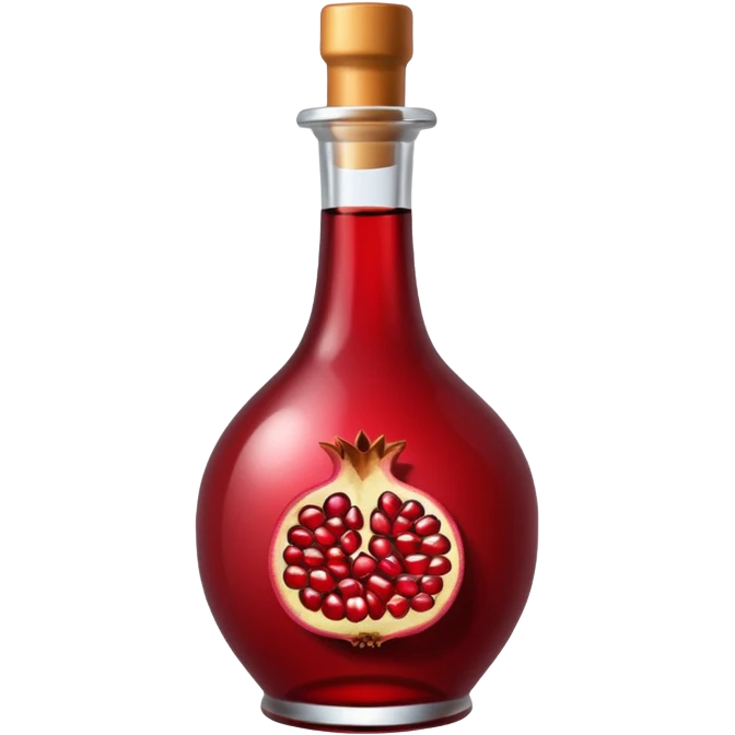 Pomegranate Syrup in a wine bottle emoji