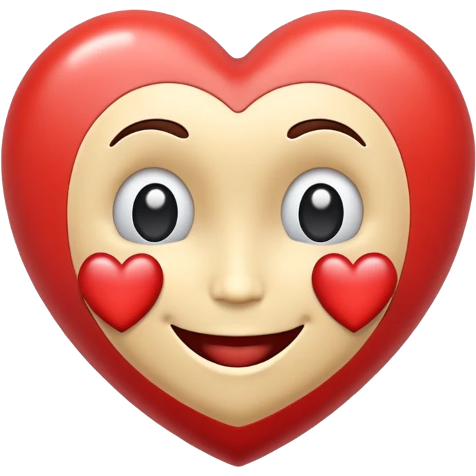 heart with face on it. retro emoji