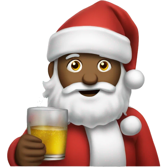 Drunk Santa christmas party emoji