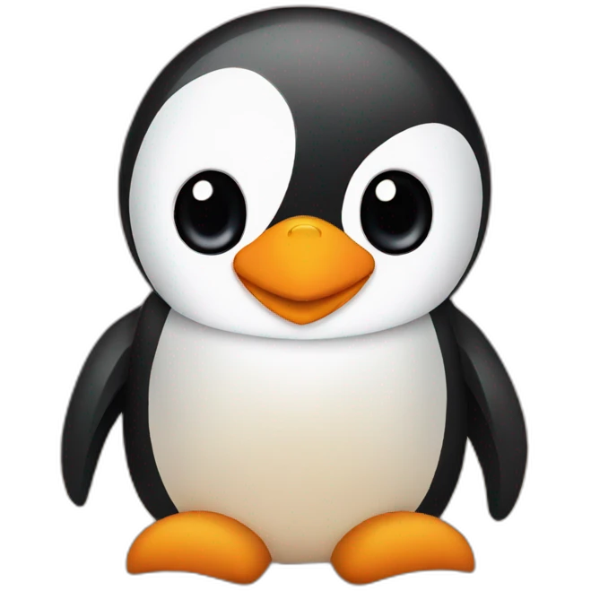 Penguin in an desert emoji