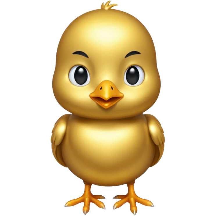 gold metal chick emoji