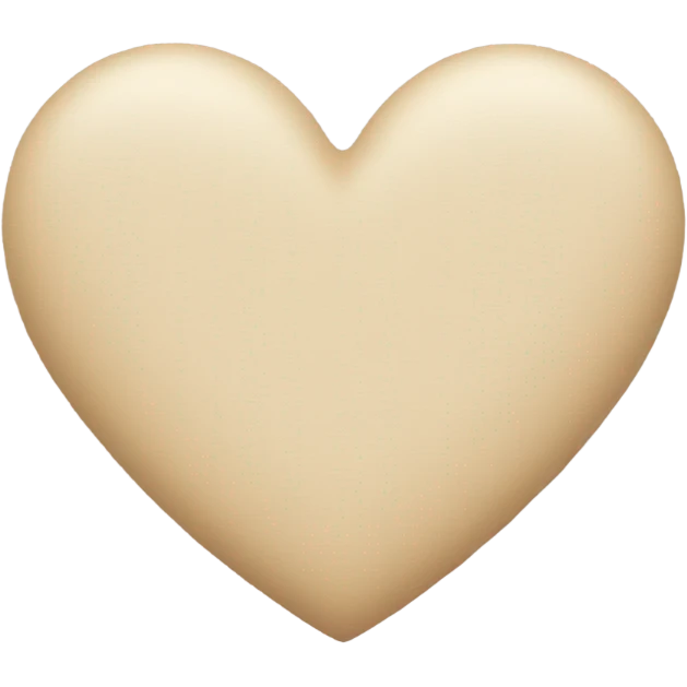 Beige heart emoji