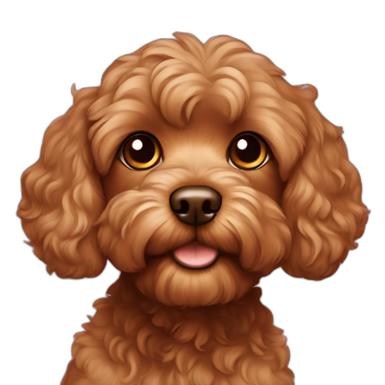brown cavapoo with no spots with brown eyes emoji