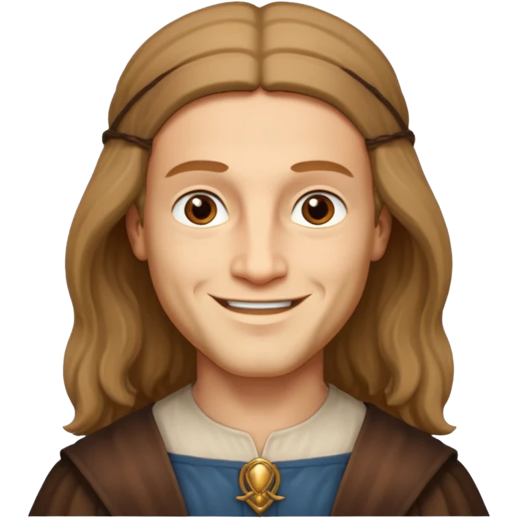 Young leonardo davinci  emoji