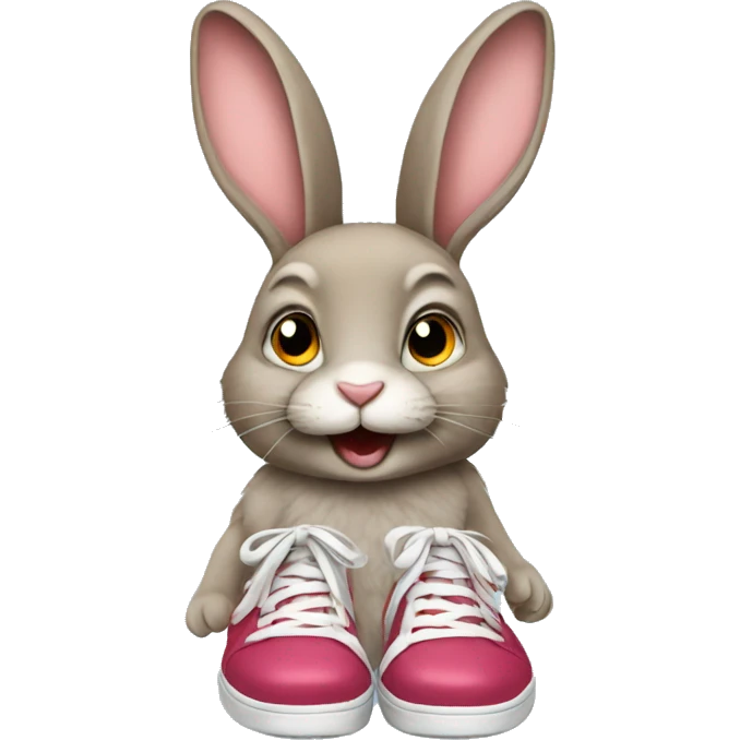 Rabbit with shoes  emoji