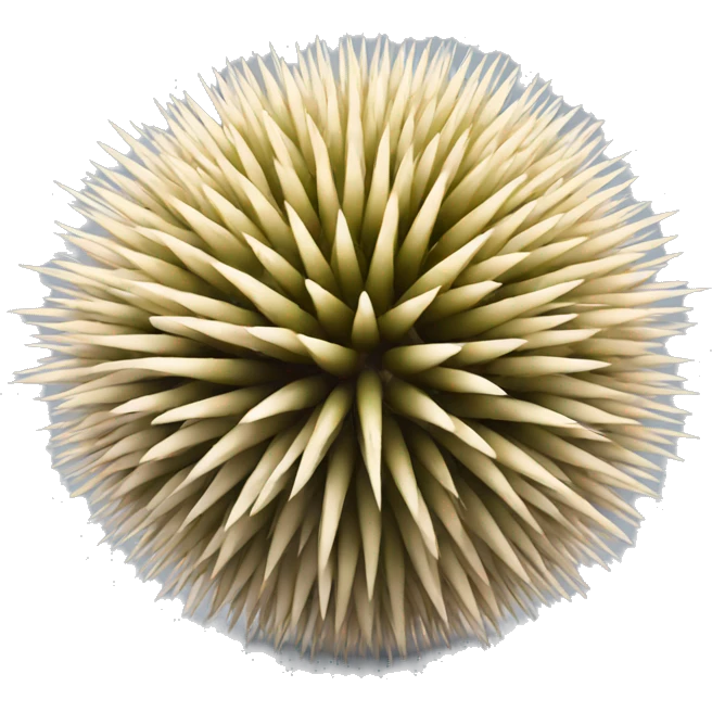 Sphere made of porcupine quills emoji
