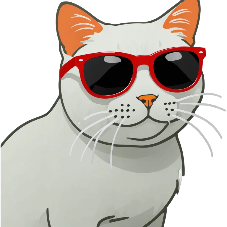 Cat with sunglasses emoji