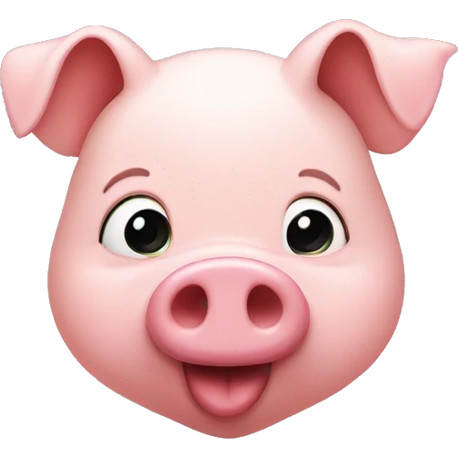 Heart with nose of pig emoji