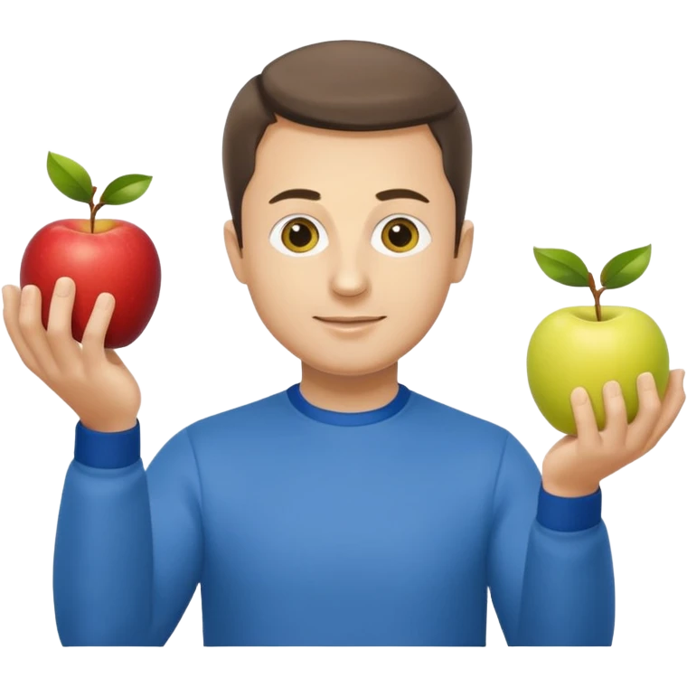 zelensky juggling two apple blue and yellow emoji