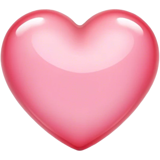 glossy clear heart emoji