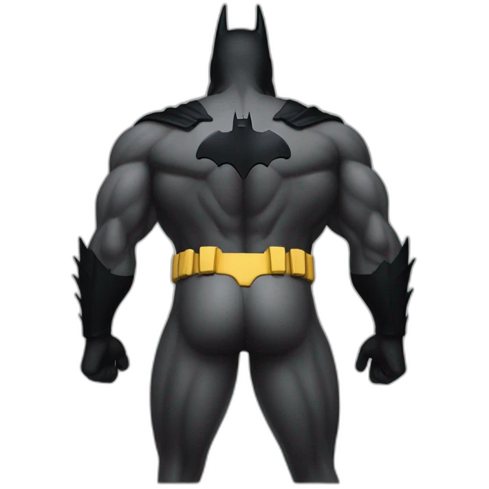 Very developed Batman glutes from back emoji