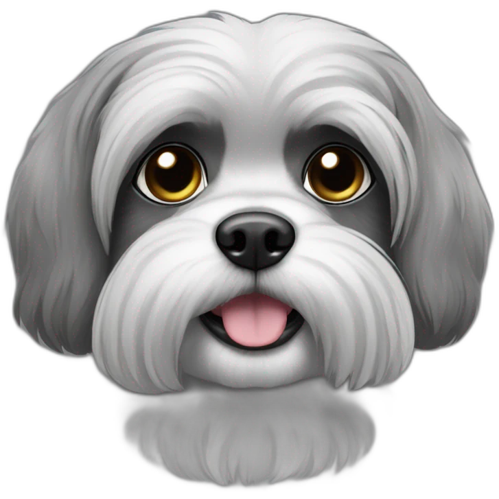 A grey shitzu emoji