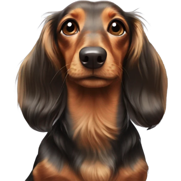 long haired dachshund ￼ emoji