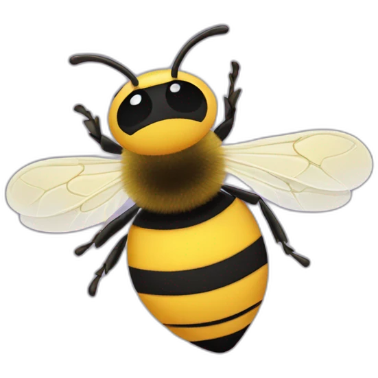 abeille qui rigole emoji